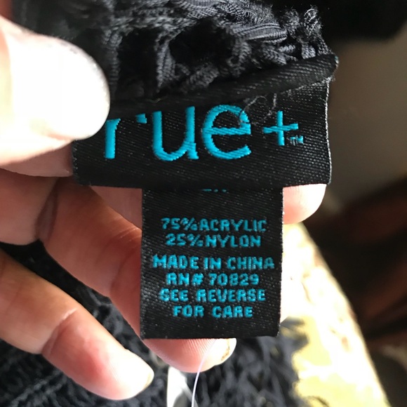 Plus Black Kimono Cardigan 2x - Picture 6 of 7